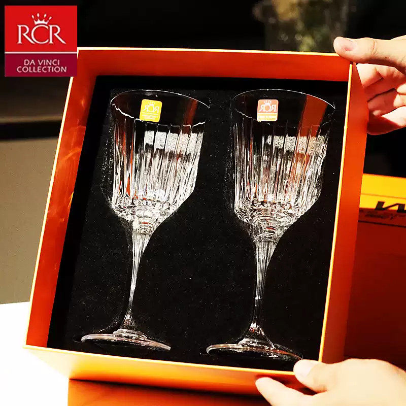 意大利RCR进口轻奢水晶玻璃高脚杯红酒杯白葡萄酒杯子家用套装