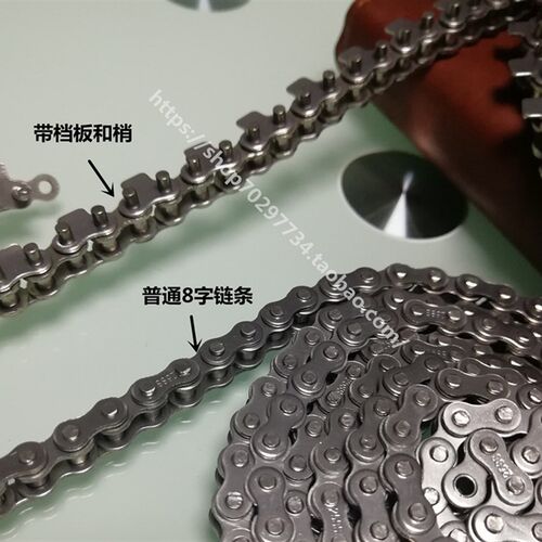 不锈钢25B链条波峰焊入口进板前端出口接驳带柱链条运输平边链扣