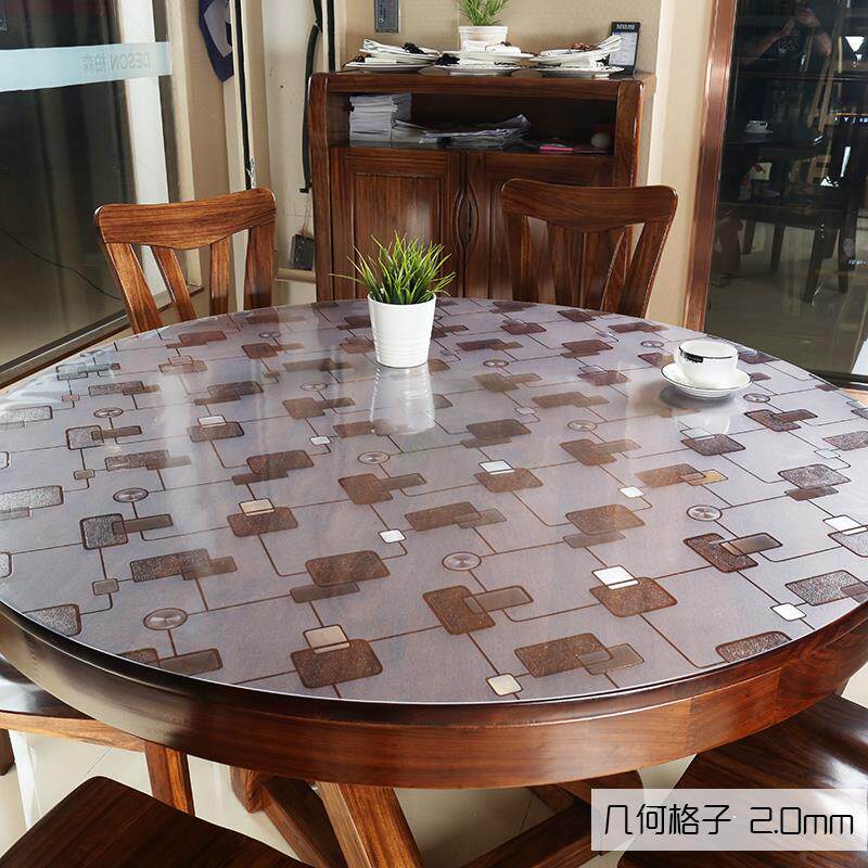 桌面保护膜2mm鞋柜圆形垫布pvc大圆桌桌布歺桌垫家用餐馆防水透明