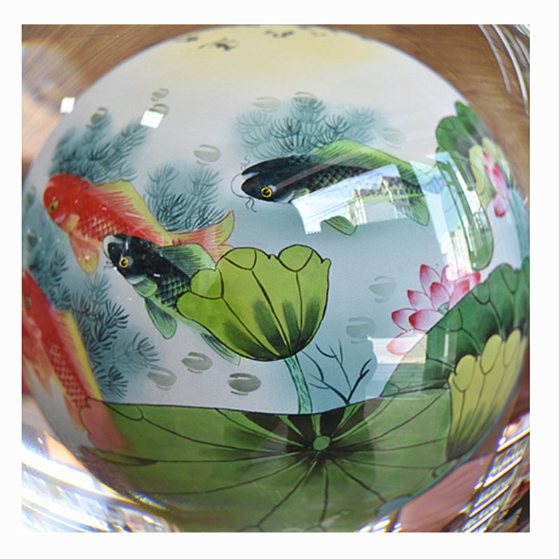 内画琉璃水晶球玻璃工族品商务礼品国画民艺艺术品送领导客户摆件