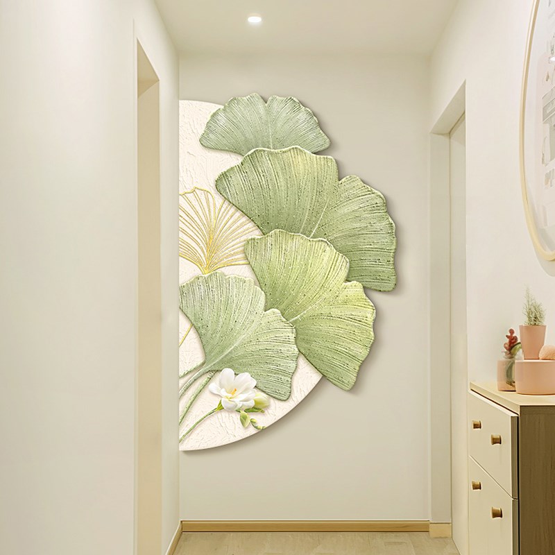 新款家关业大玄大轻饰画装奢高级感入户门正对墙挂画餐厅背景壁画