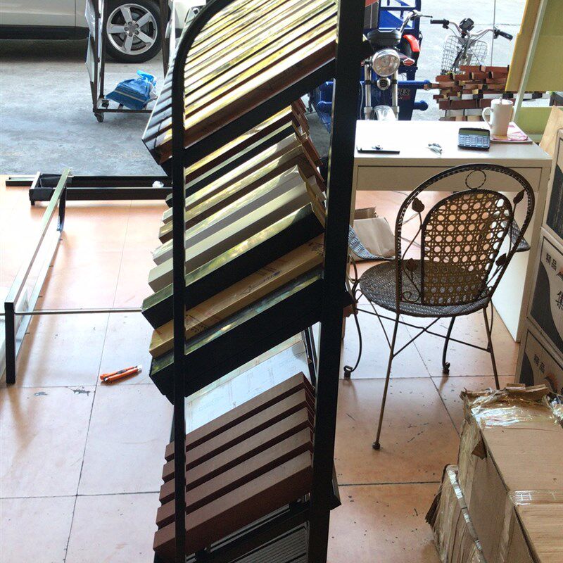 方通铝架展示架铝扣板树脂瓦屋琉瓦璃展示柜瓷砖展材陶瓷色板架子