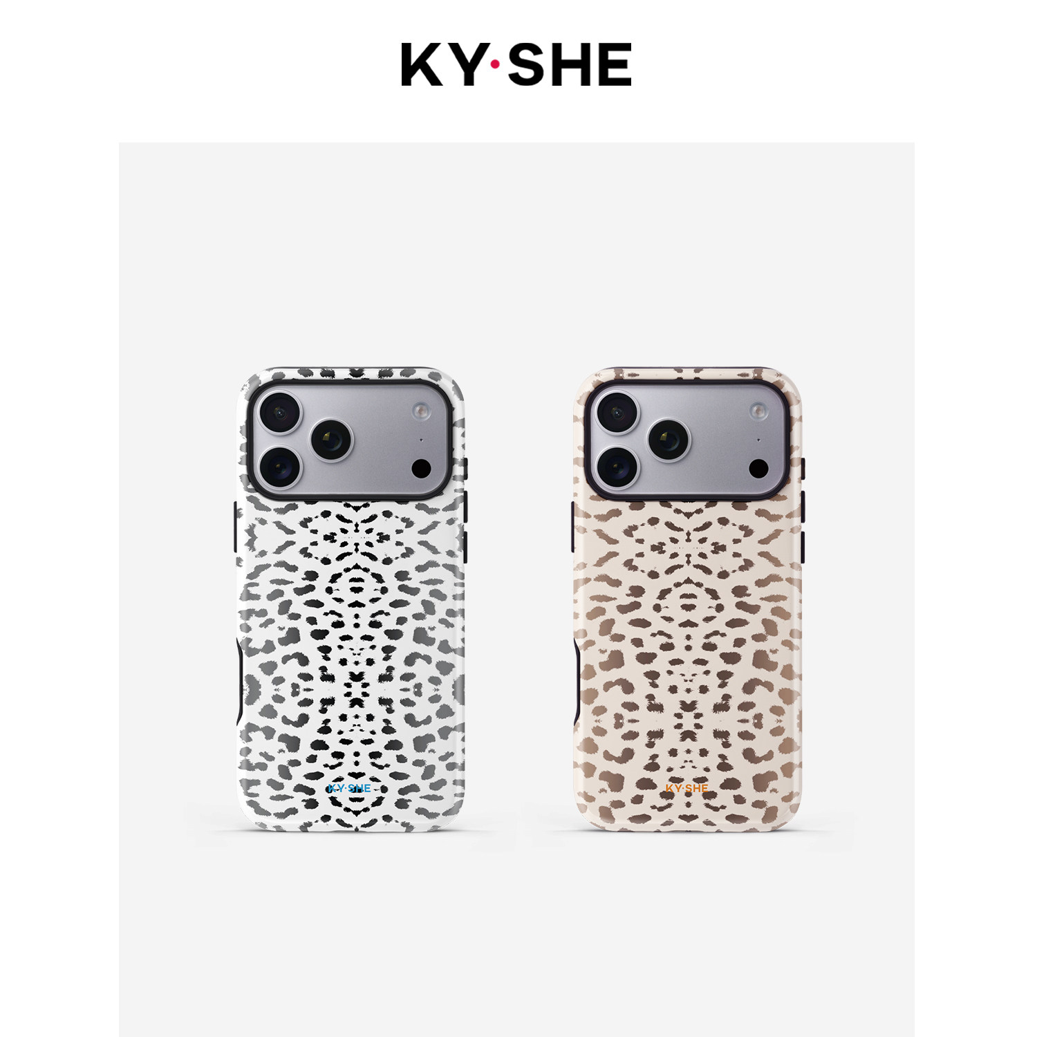 【秦牛正威同款】KYSHE时髦豹纹韩国进口全包磁吸壳菲林二合一手机壳适用iPhone18/17promax亲肤磨砂保护壳