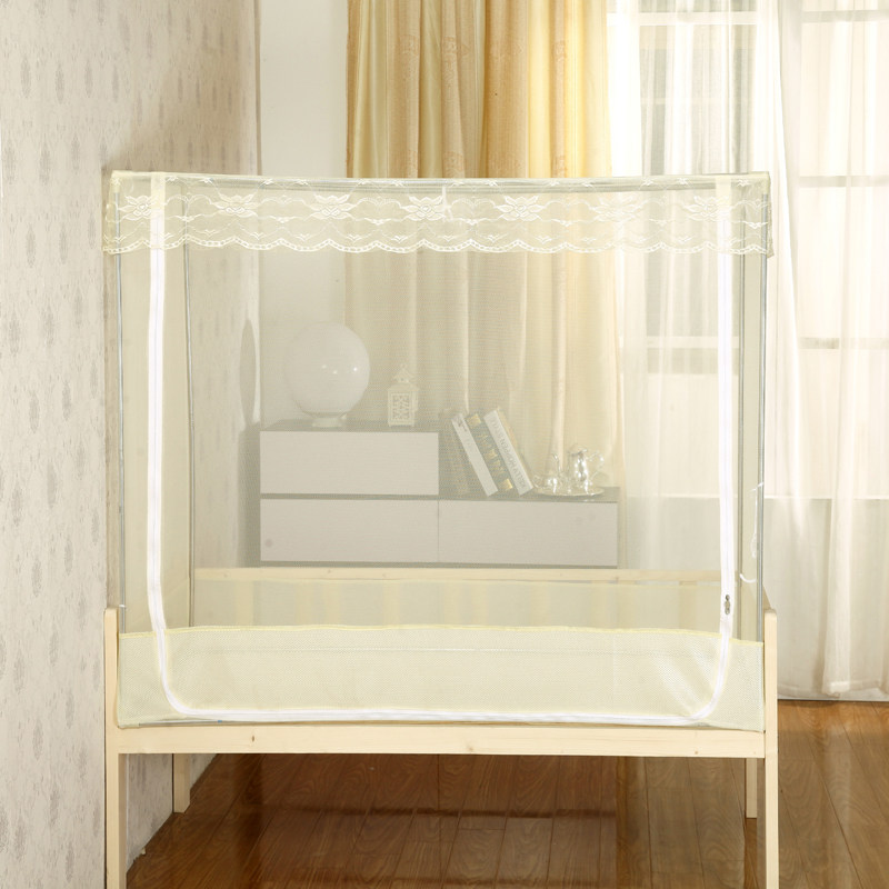 儿床童蚊帐带支架定做儿带蚊帐学生蚊帐订做单人床蚊帐童拉链方帐