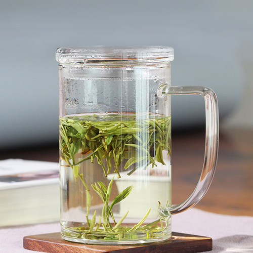 大容量加厚耐热玻璃杯 耐高温玻璃泡茶杯办公杯水杯子480ml