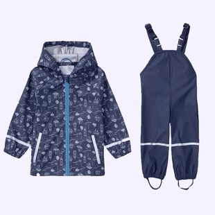 儿童雨衣雨带分体套装幼儿园效宝生男童女童学宝背裤雨裤防水无味