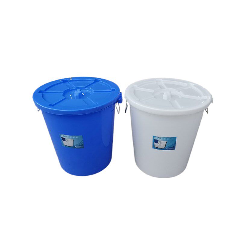 加厚塑料桶圆形胶桶大白桶工业大号储水桶发酵桶家用米桶蓝色带盖