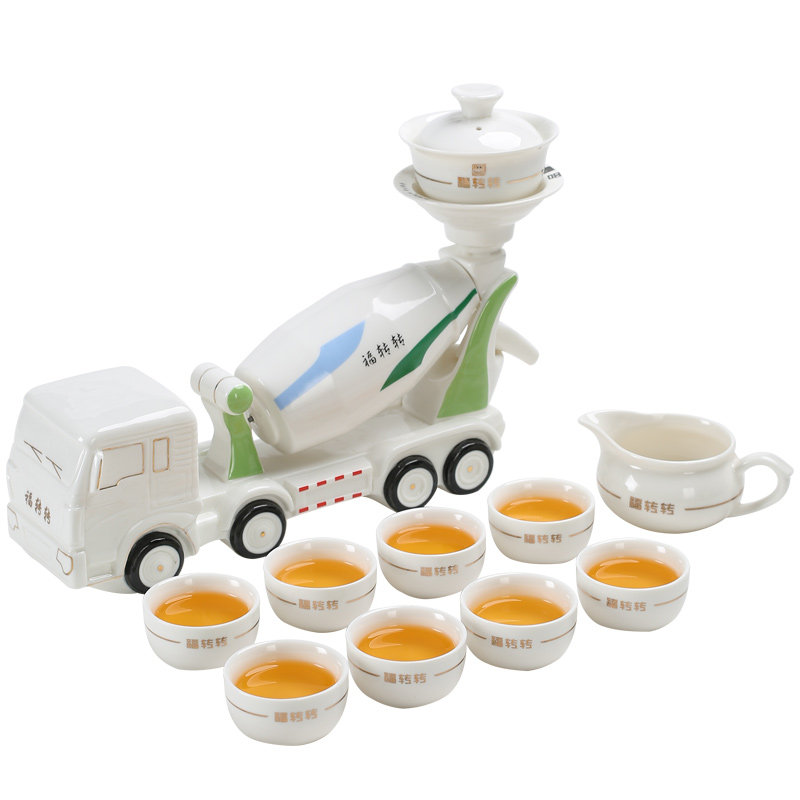 水泥搅拌车茶具混凝土运输罐车工程车茶具泡茶器办公室会客茶杯