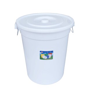 加水大号圆桶带盖塑料食桶厚品级家用储水发酵酿酒桶白色装米面桶
