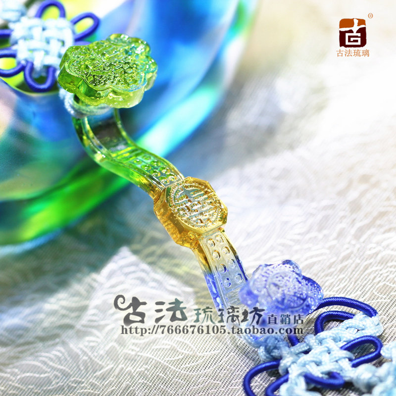 琉璃车挂汽车挂件 立体如意车挂 车饰 吉祥如意C2三穗