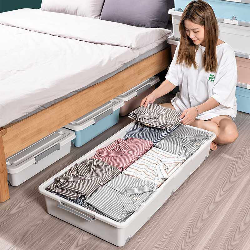 床底箱床下衣物储物整理箱子带轮收纳盒透明抽屉式床底收纳箱,收纳整理,收纳箱,淘宝优惠券,粉丝福利购,淘宝优惠卷