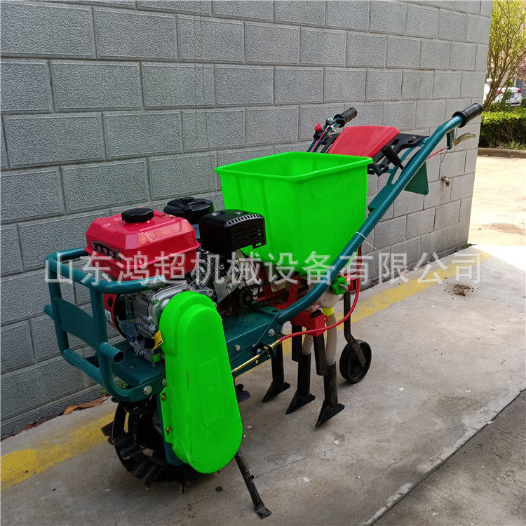 柴油动力播种机 手推式大豆播种机手扶车带玉米精播机