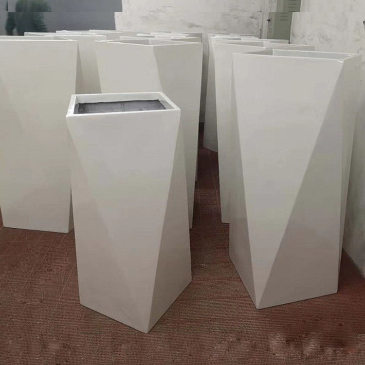 异形多边模具制作玻璃纤维盆栽花盆创意四方树脂花箱厂家销售品