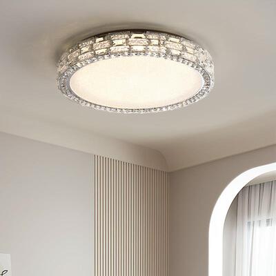 客厅吸顶灯温馨卧室灯大厅主灯现代简约大气led超亮中山灯具水晶