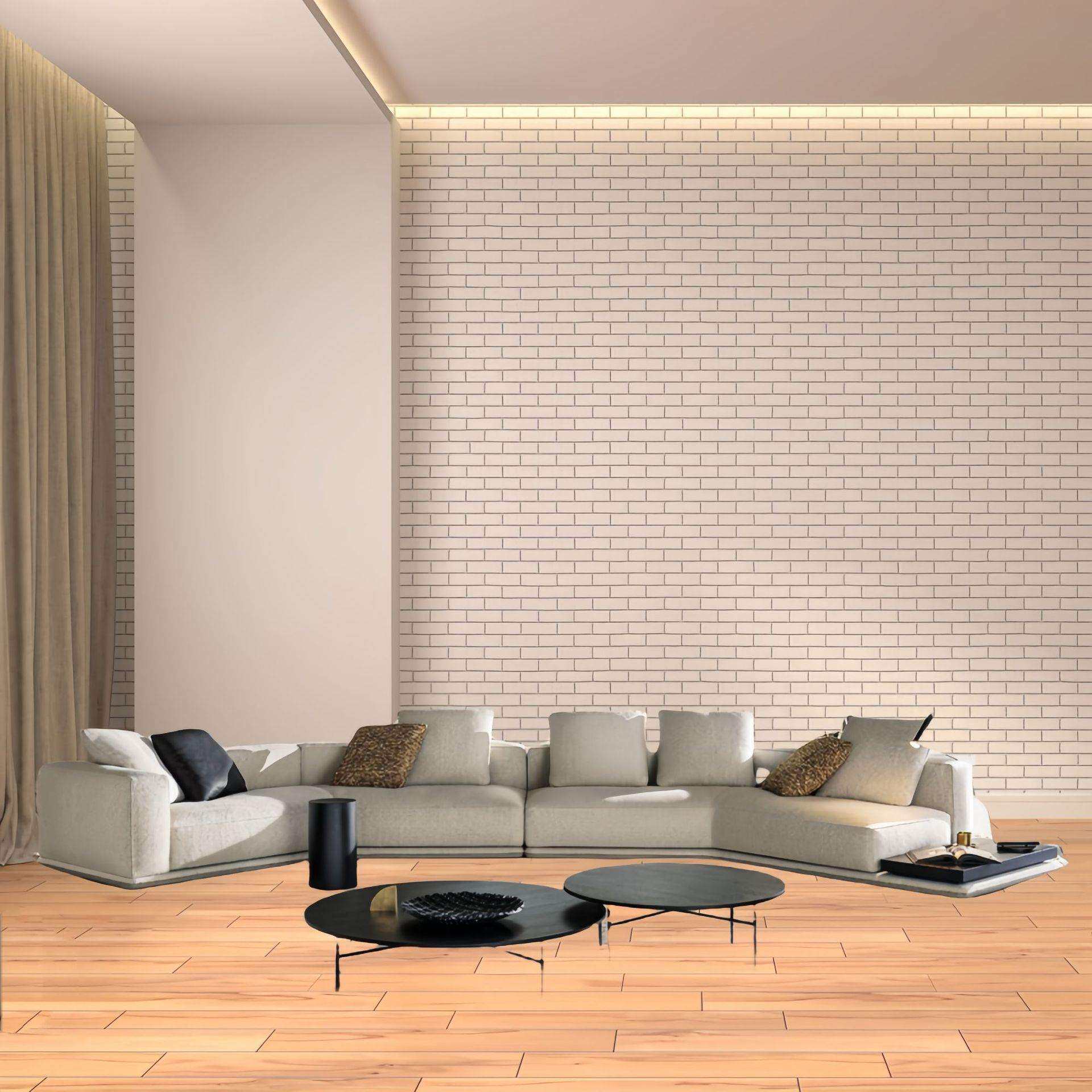 意式极简地平线沙发棉麻布艺沙发客厅别墅大户型直排弧形组合