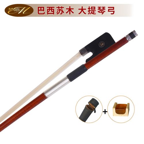 MOZA正宗巴西苏木大提琴弓中提琴弓杆 八角/圆弓天然马尾弓子