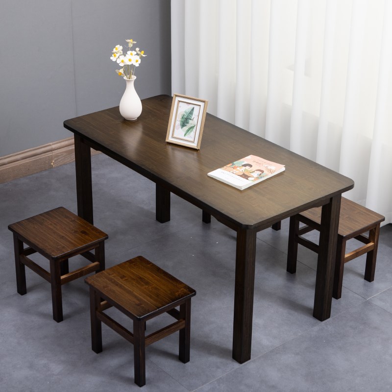 餐桌简约长方形饭桌儿童学习桌画画写字桌实木玩具桌子家用小孩桌