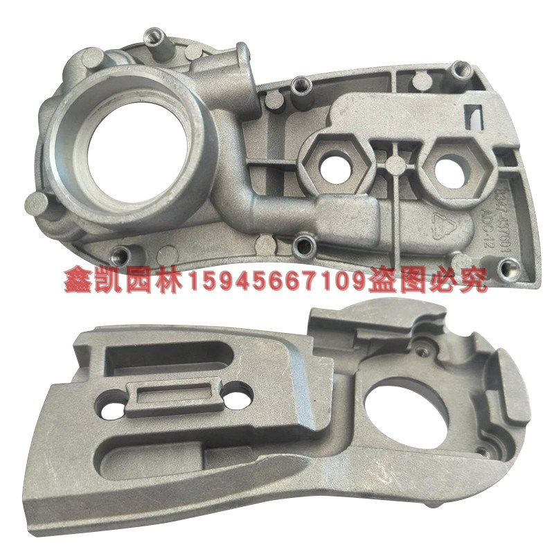 亚特4376压盖博捷4376电链锯导板固定座机油泵盖板直电机电锯配件