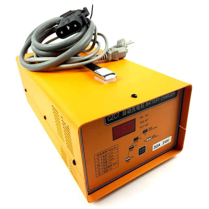 施能CZC7叉车智能充电器24V50A全电动堆高车搬运车自动充电机