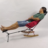 超轻折叠月亮蝴蝶可携式 靠椅升级摇椅原木套件折叠伸缩脚凳折叠头