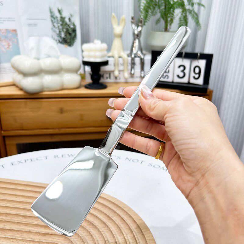 18/10不锈钢小煎铲料理铲烙饼锅贴铁板烧镜光铲子多功能小平铲