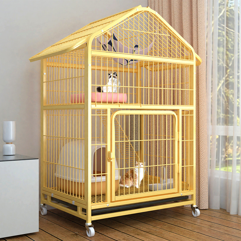 猫笼子家用猫咪别墅室内两层带厕所超大自由空间猫舍猫屋小型猫窝,宠物/宠物食品及用品,狗笼子,淘宝优惠券,粉丝福利购,淘宝优惠卷