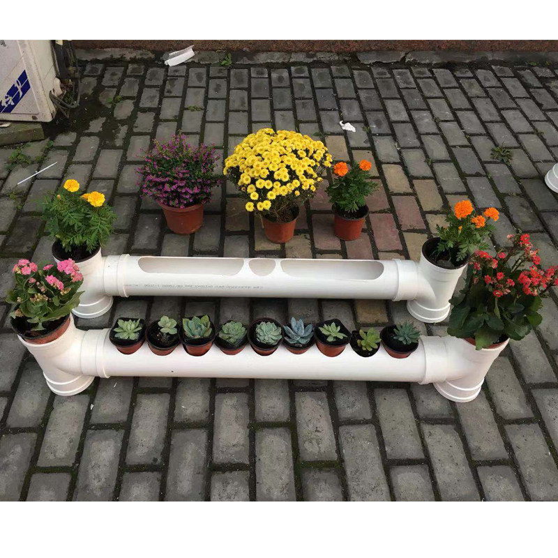 PVC管道创意阳台花架花盆室内种菜种植架土栽培客厅多层落地花架