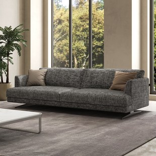 金家岭布艺沙发高级棉麻客厅家用意式极简大平层2025新款可拆洗