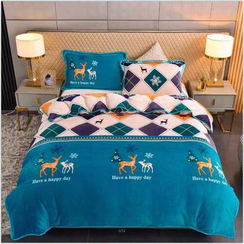 珊瑚绒被套单件150x200冬天牛奶法兰绒加厚保暖双面绒被罩褥子套