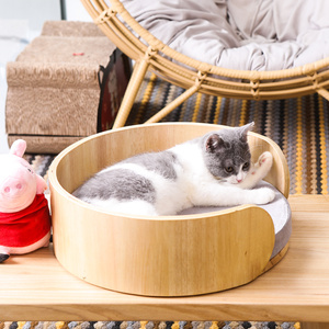 猫印象 猫窝实木猫床猫窝四季通用宠物窝狗窝小型犬窝可拆洗
