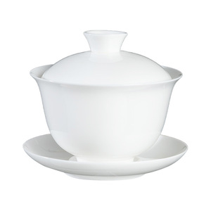 潮州骨瓷三才盖碗轻薄透亮高密度冲茶器茶叶店品茶器最薄最轻盖碗