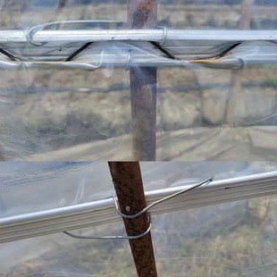 大棚卡槽固定器防风固膜热镀锌夹子卡扣配件大全钢管挂钩扁担簧