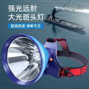 外接电瓶式LED强光远射大光斑头灯聚光 白光黄光超亮7022