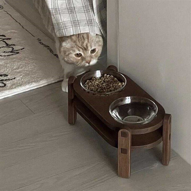 防打翻猫碗架木制猫碗护颈实木小型犬宠物碗猫咪加高固定架猫食盆,宠物/宠物食品及用品,猫狗碗/慢食碗,淘宝优惠券,粉丝福利购,淘宝优惠卷