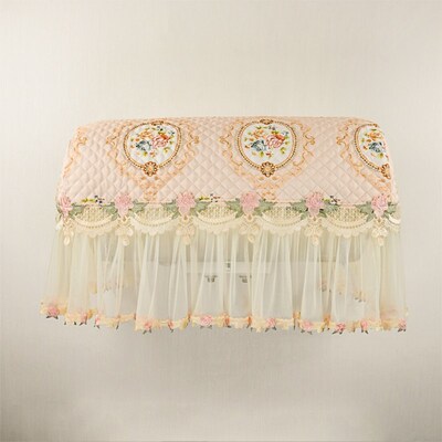 家用蕾丝布罩防尘防油污按电热水器灰色定制家电装饰套不拆卸易套