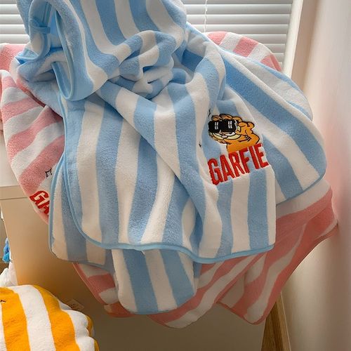可爱条纹可裹柔软毛巾洗澡家用吸水浴巾女