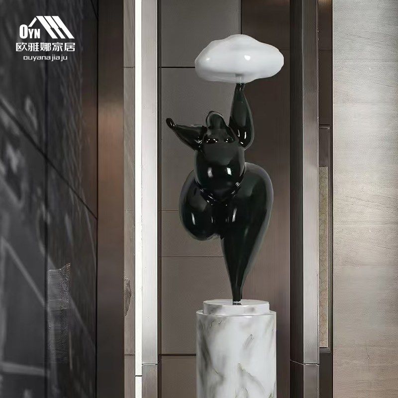 云朵抽象风韵胖妞人物雕塑摆件家居客厅玄关创意人形艺术装饰灯具,家居饰品,落地摆件,淘宝优惠券,粉丝福利购,淘宝优惠卷
