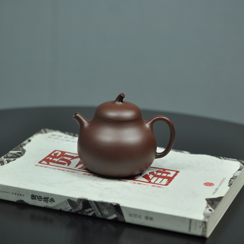 友兰轩 传统手工茶壶160CC中小品原矿60目深井老紫泥茄瓜段紫砂壶