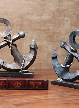 地中海装饰品复古船锚摆件 陈列道具家居餐厅咖啡厅 酒吧装饰摆设