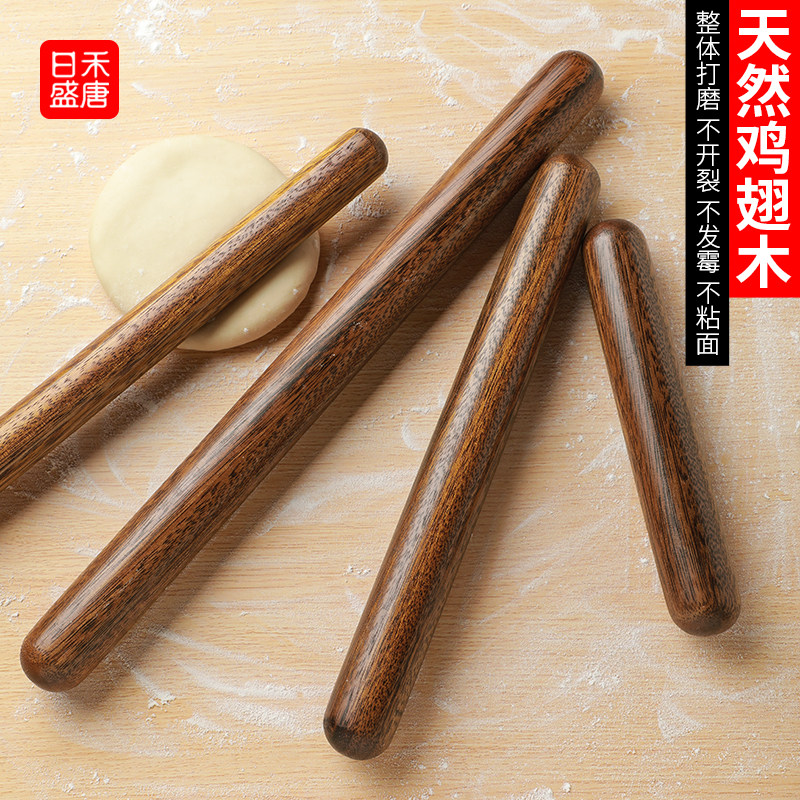 实木擀面杖鸡翅木家用加粗擀面杖擀面棍擀饺子皮神器烘焙擀面杖图片