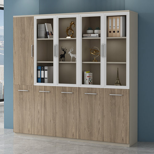 办公室文件柜木质资料柜档案柜办公室柜子木柜带门书柜书架落地柜