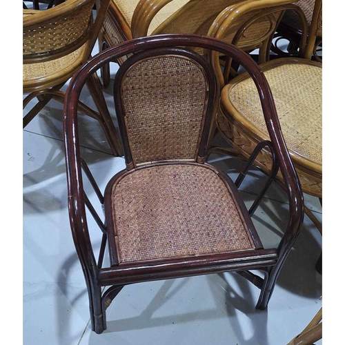 小藤椅子天然植物真藤带扶手家用休闲靠背椅儿童成人阳台老人腾新