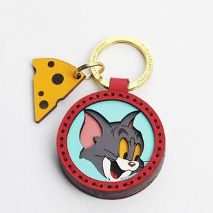猫和老鼠汽车钥匙扣挂件汤姆杰瑞手工包包车挂饰女高档情侣礼物