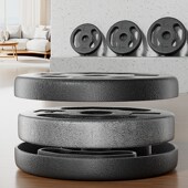 悠赞环保哑铃片杠铃片手抓包胶家用健身器材通用男生宿舍女士举重