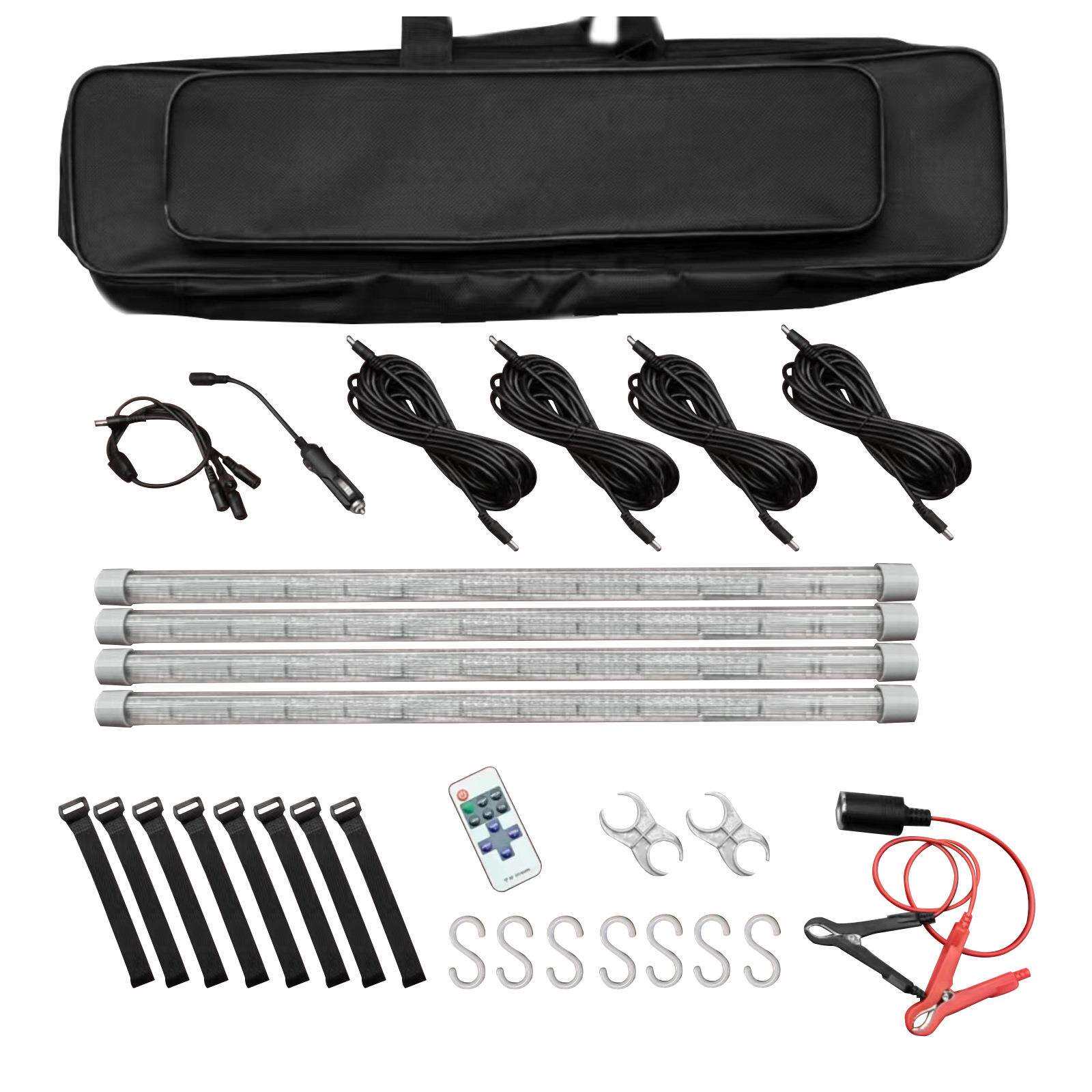房车遮阳棚灯套装改装灯12V/8W通用带遥控开关通用照明户外露营用