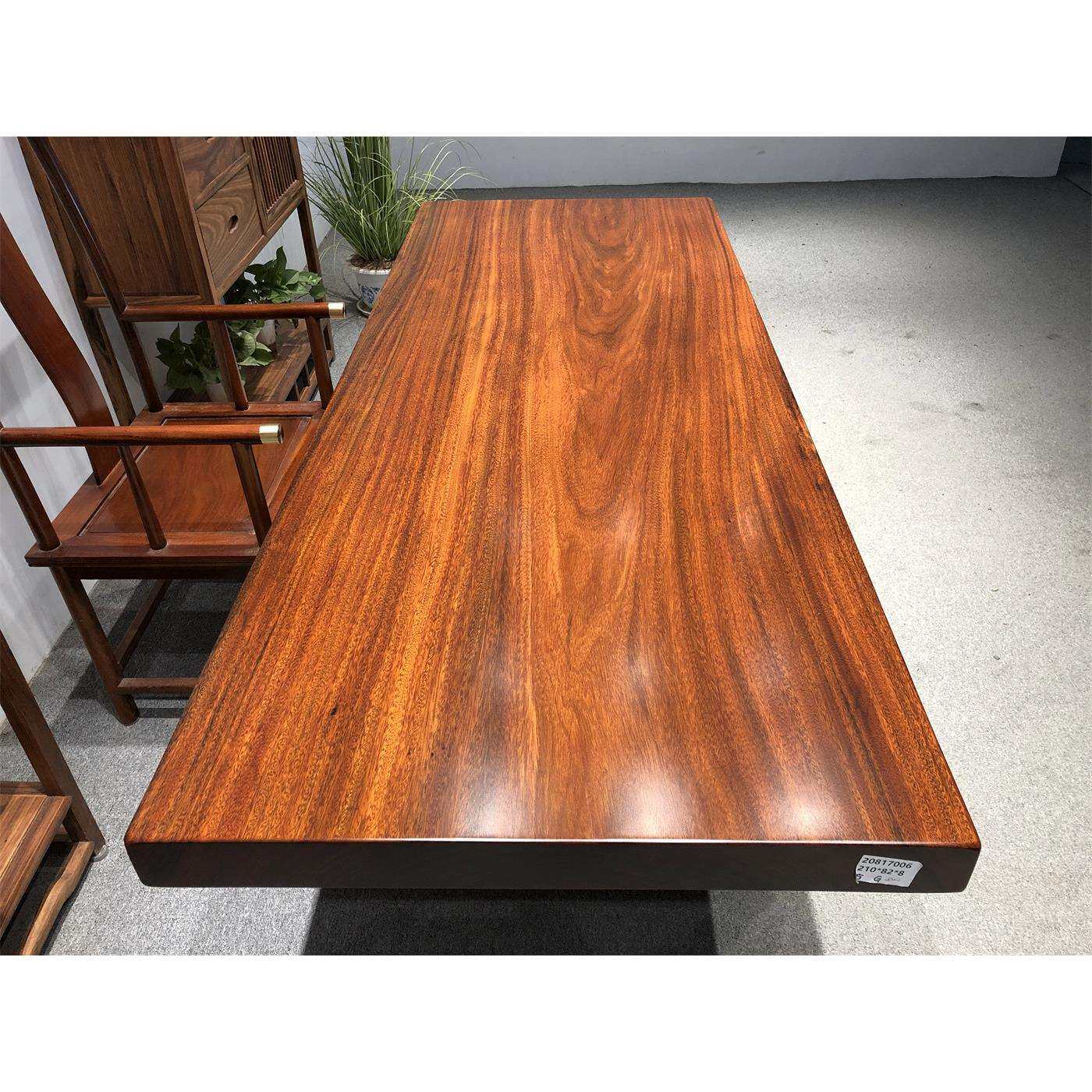 尺寸：210*82*8 奥坎实木大板原木茶台茶桌餐桌老板办公桌会议桌