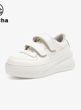 【小西专属】SACHA厚底松糕双带魔术贴6.5跟高小白鞋BTSP-8097