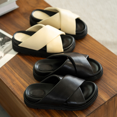 【小西专属】SACHA夏季厚底休闲通勤女士交叉拖BTZ066