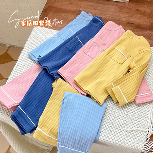 春秋款儿童家居服男宝宝内衣套装纯棉女童睡衣两件套婴儿秋衣秋裤