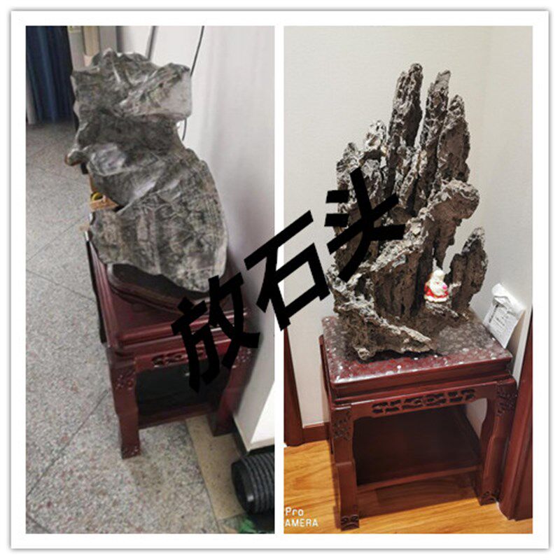 全实木小桌子客厅木质放大型奇石鱼缸工艺品底座架子花架承重小桌